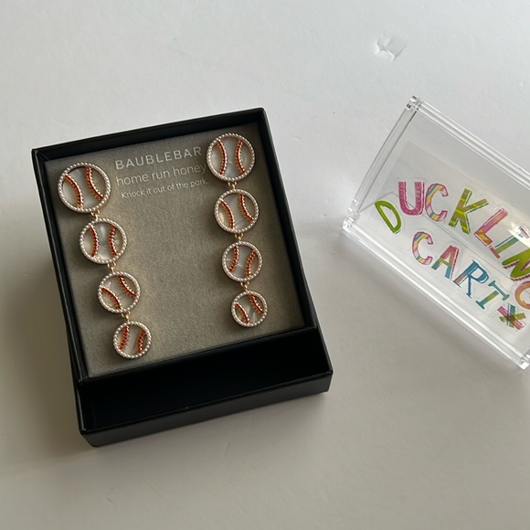 NEW BaubleBar Home Run Honey dangle Earrings - Picture 2 of 6